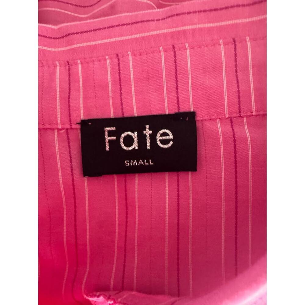 Fate Women’s Small Fill Your Heart Pink Striped Drop Waist Mini Dress - Picture 8 of 9